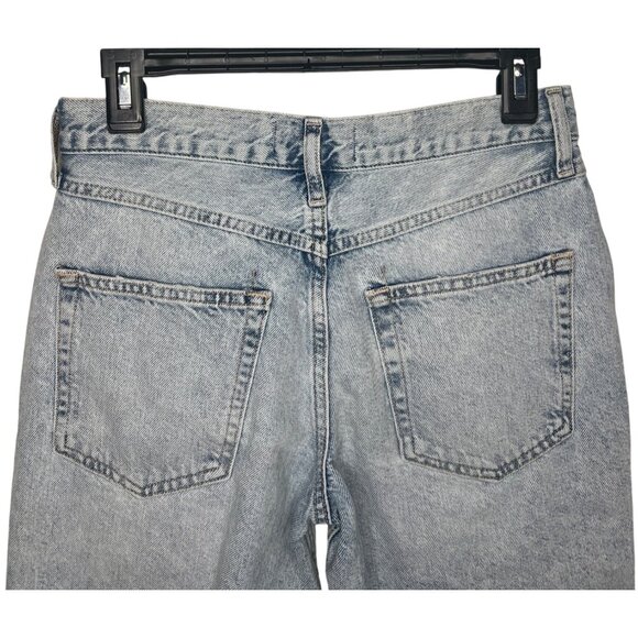 We The Free Womens Caroline Destroyed Denim Cutoff Bermuda Shorts Light Wash 24 - Picture 13 of 14